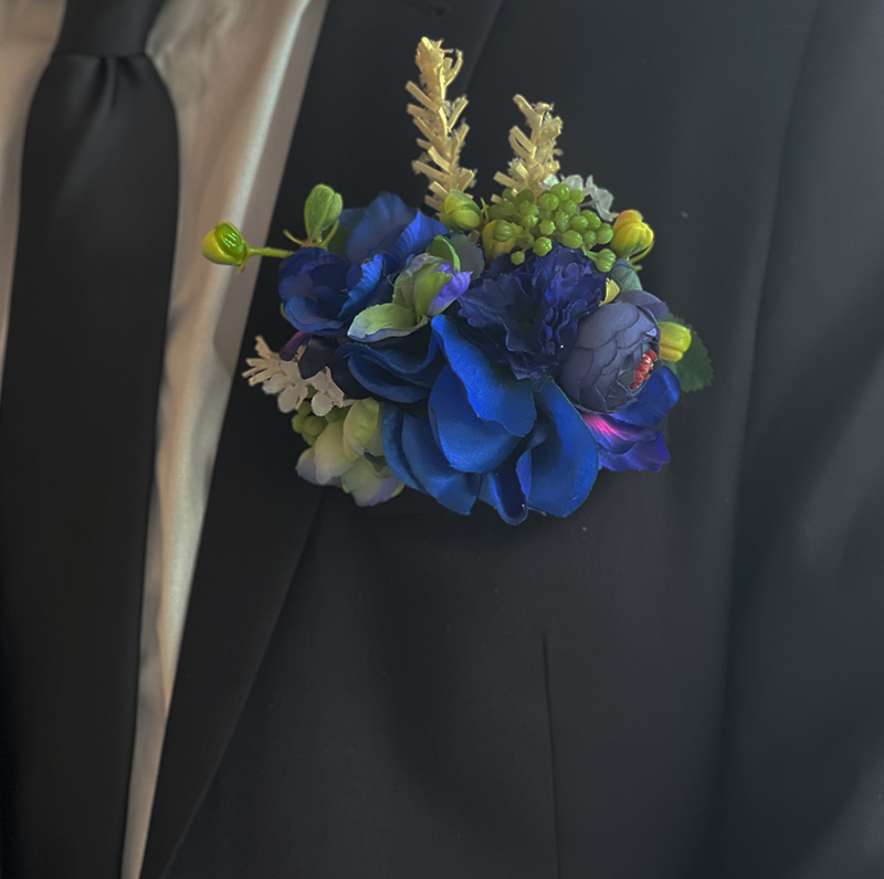 Royal Blue Boutonniere